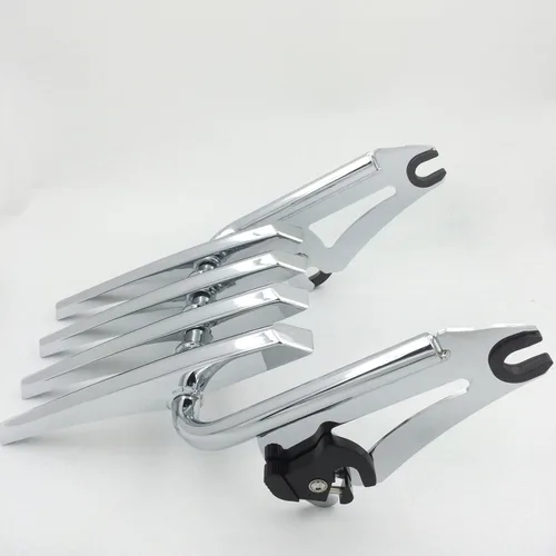 Vista 3 de Portaequipajes cromado desmontable compatible con H-D Harl Touring FLHR FLTR 2009-2018