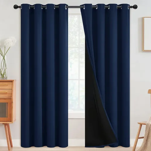 Vista 17 de SimpleHome - Cortinas opacas 100% para recámara, cortinas de ventana con ojales beige, con aislamiento térmico, cortinas de oscurecimiento