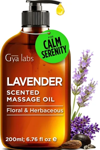 Vista 11 de Gya Labs - Aceite de masaje calmante de lavanda y manzanilla para terapia