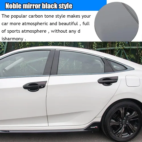 Vista 4 de Accesorios exteriores personalizados para Honda Civic Hatchback/Type R 2016 2017 2018 2019 2020 2021 ABS manija de puerta cubierta de tazón