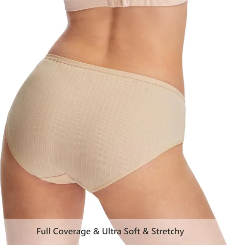 Vista 4 de HBselect Ropa interior de maternidad, paquete de 6 unidades para embarazo, posparto, ropa interior de algodón posparto, bragas de maternidad