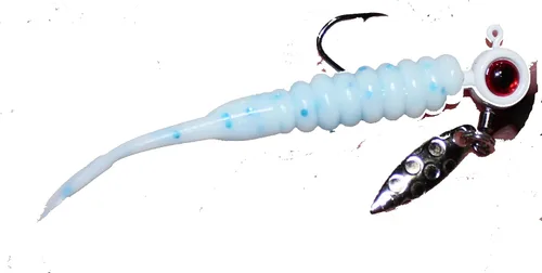 Vista 9 de Juego de 25 piezas de cabeza de plantilla y plástico con hojas - Paquete completo para atrapar cangrejos, bluegill, graves y más Double Catch Fishing