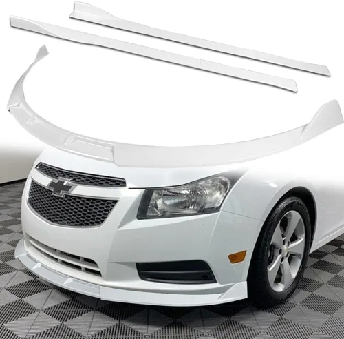 Vista 9 de Q1-TECH, 9 piezas de extensión de labio de parachoques delantero y faldones laterales difusores compatibles con Chevrolet Chevy Cruze 2011 2012 2013
