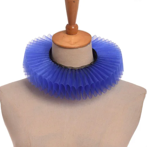 Vista 41 de GRACEART Elizabethan Dickens Ruff Cuello Payaso Collar Elizabeth Muñeca Ruffs Ruffle Cuff Bandas