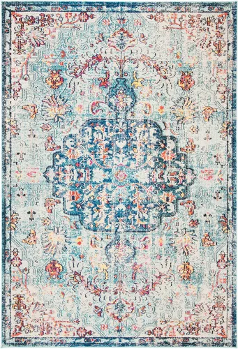 Vista 58 de SAFAVIEH Colección Madison MAD447B - Tapete bohemio con medallón antiguo y elegante, no desprende pelusa, para la sala, dormitorio, comedor