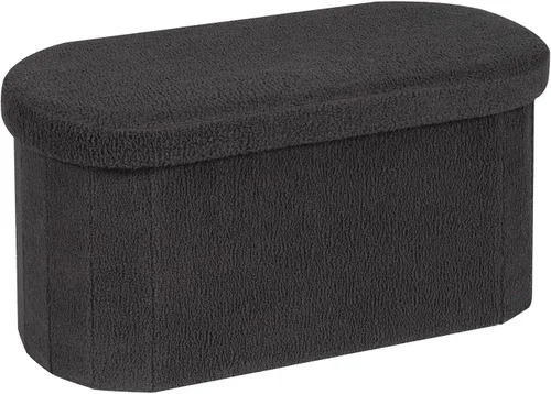 Vista 18 de B FSOBEIIALEO Otomana de Almacenamiento para Dormitorio, Reposapiés Otomano Plegable de Almacenamiento Boucle, Cubo Otomano Plegable Pequeño de Beige