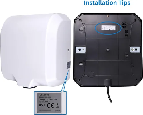 Vista 8 de Goetland El secador de manos comercial del acero inoxidable 1800w automático de alta velocidad embotado pulido