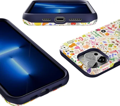 Vista 3 de Casely Funda para iPhone 13 Pro Max Todas las cosas divertidas Diversión en días laborables Compatible con MagSafe Diseño protector audaz