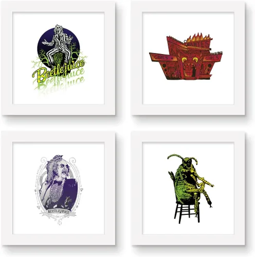 Vista 7 de Trends International Gallery Pops Beetlejuice - Juice Is Loose - Paquete de arte de pared (paquete de 4), póster de pared, 12.00 x 12.00 pulgadas