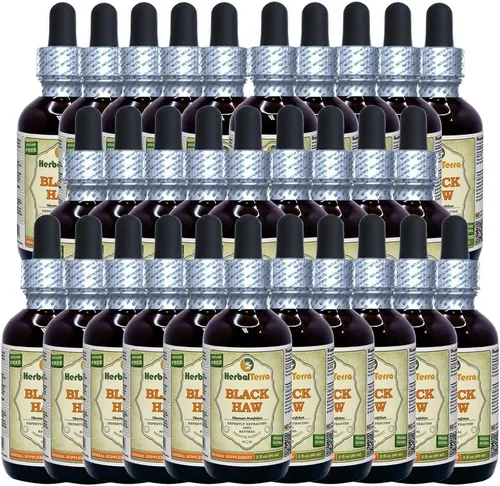 Vista 13 de Herbal Terra LLC Black Haw (Viburnum Prunifolium) Tintura, extracto líquido de corteza seca, 2 onzas