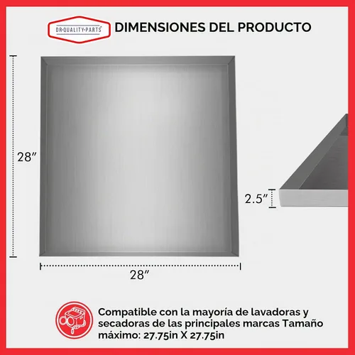 Vista 4 de DR. Bandeja de drenaje para máquina lavadora de servicio pesado de calidad - Bandeja de goteo de máquina lavadora para contención de derrames
