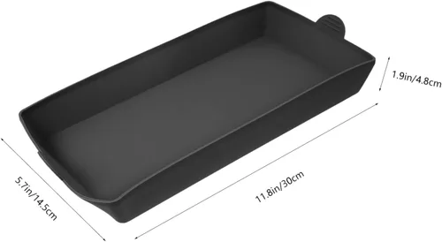 Vista 3 de UPKOCH Bandeja de silicona negra para hornear, divisores de sartén para horno, asas resistentes a prueba de calor, bandeja antiadherente, juego