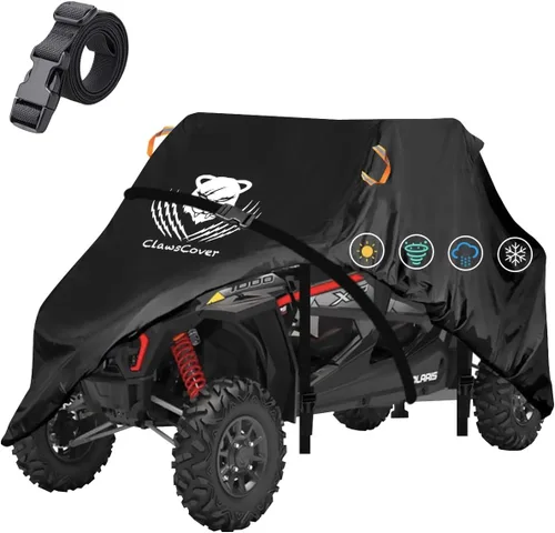 Vista 13 de ClawsCover UTV - Cubiertas impermeables para todo tipo de clima, tela Oxford 420D resistente al viento, ATV lado a lado UTV Accesorios para Polaris
