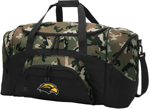 Vista 7 de Bolsa de lona grande Southern Miss USM Maleta o bolsa de gimnasio o equipo deportivo Duffle para hombres o mujeres, Negro -, Bolsa de lona Southern
