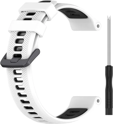Vista 5 de Correa de repuesto compatible con Garmin Forerunner 965/955/945/935, Garmin Fenix 5/Fenix 6 GPS Smart Watch, correa de reloj de silicona ajustable