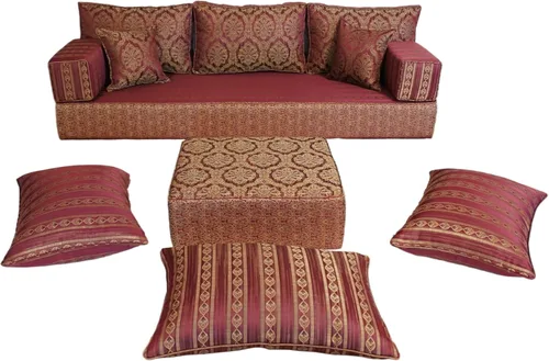 Vista 11 de arabicsofa Sofá de asiento de piso árabe - Sofá modular hecho a mano con sofás otomanos