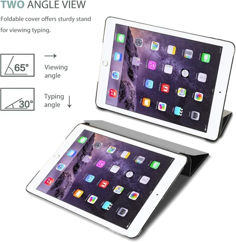 Vista 5 de ProCase Funda Inteligente para iPad Air 2 2014, Funda Protectora con Soporte Ultra Delgada y Ligera con Tapa Trasera Translúcida Esmerilada