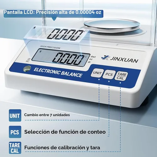 Vista 4 de Báscula de laboratorio 500gx0.001g Balanza de alta precisión Balanza analítica, escala de miligramo digital Escala de laboratorio científica