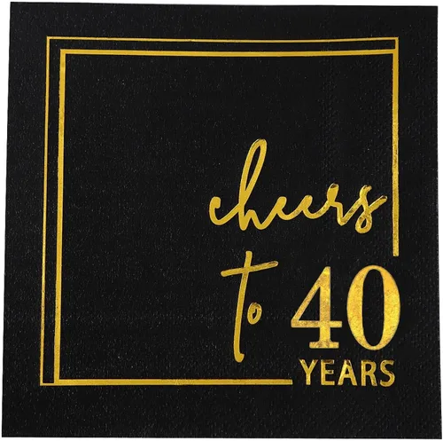 Vista 9 de Servilletas de cóctel para celebrar años - paquete de 50 - servilletas de cumpleaños desechables de 3 capas de 5x5 pulgadas, servilletas de papel