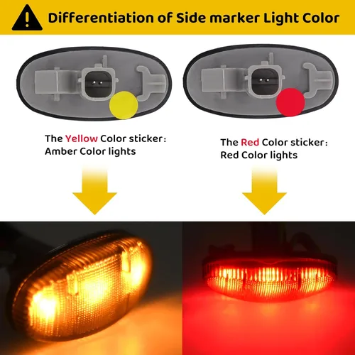 Vista 5 de Juego de luces LED para guardabarros de cama Dually con lente ahumada, compatible con Super Duty F250 F350 F450 F550 de 2011-2022, conexión