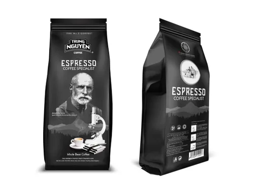 Vista 4 de Trung Nguyen Café expreso en grano entero, 100% arábica, especialista en café expreso, 1 bolsa (17.6 onzas)