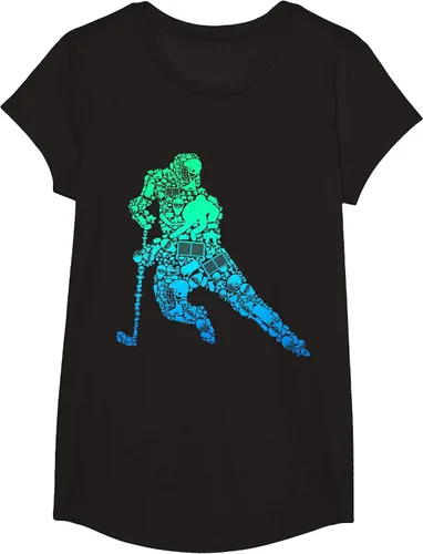 Vista 7 de Jugador de hockey sobre hielo Camiseta de hockey sobre hielo para hombres y niños Asphalt Grey