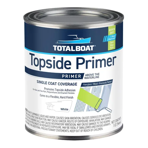Vista 10 de TotalBoat Marine Topside - Imprimación de pintura para barco para fibra de vidrio y madera (gris, cuarto de galón)