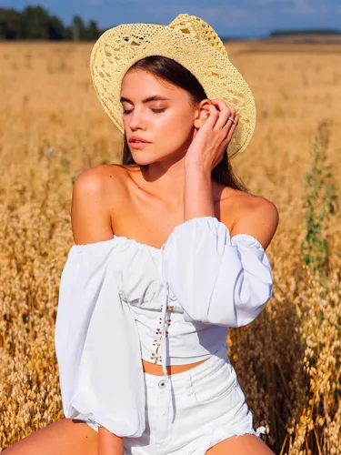 Vista 5 de Didaey 2 sombreros de vaquero de paja tejida para mujer, sombrero de vaquera de ala ancha, sombrero de vaquero occidental, para hombres y mujeres