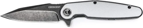 Vista 15 de Crescent Cuchillo de bolsillo de 3-1/4 pulgadas con hoja de punta caída y mango de aluminio - CPK325A