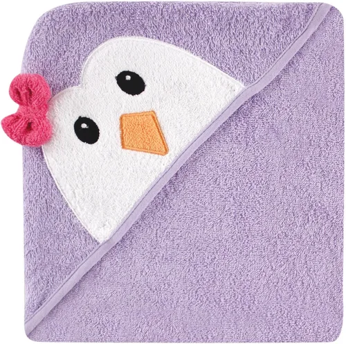 Vista 6 de Luvable Friends Toalla con capucha con cara de animal, talla única Azul Penguin