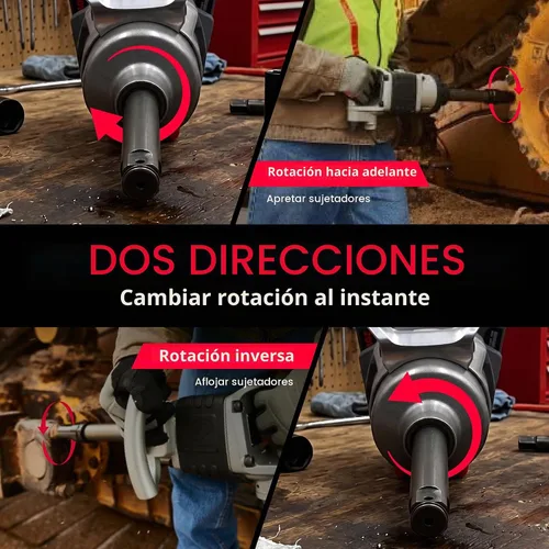 Vista 4 de Ingersoll Rand 2850MAX Llave de impacto neumática de 1 pulgada, par máximo de 2,100 ft-libras, mango D