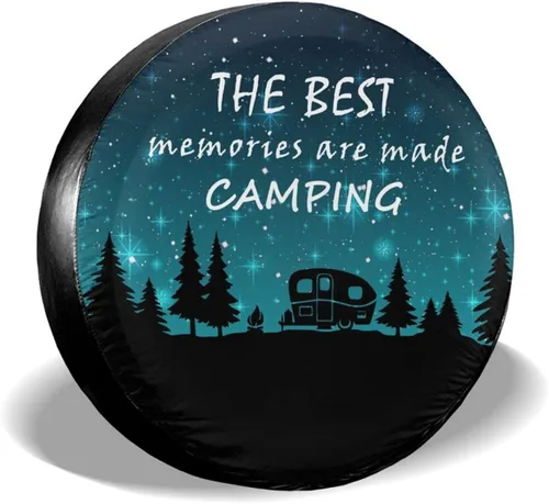 Vista 11 de Bear and Mountain - Cubierta de neumático de repuesto para neumáticos, impermeables, ajuste universal para remolque, RV, SUV, camión, caravana