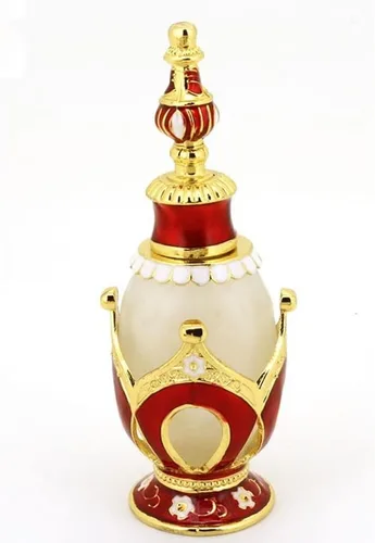 Vista 18 de 1 botella de perfume de metal antiguo de 3/0.5 fl oz de estilo árabe aceites esenciales con gotero (color : B 0.5 fl oz)