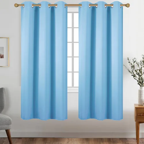 Vista 132 de Diraysid Cortinas opacas beige con ojales para dormitorio, con aislamiento térmico, cortinas de oscurecimiento de habitación, 38 x 54 pulgadas, 2