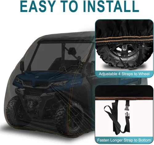Vista 3 de CFMOTO Cubierta para UTV de Alta Resistencia Protección Todo Clima Impermeable para CFMOTO Uforce Zforce 500 600 800 950 1000 U6 U10 Z10 Protector