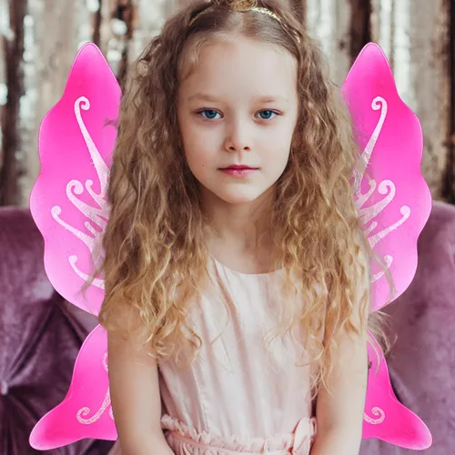 Vista 4 de Fishdown Butterfly Fairy Wings for Girls Dress Up Wings for Party Halloween Costume Birthday Cosplay Big Wings