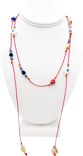 Vista 10 de SIFRIMANIA All You Need Protection Collar largo versátil Lariat Y Evil Eye o pulsera envuelta