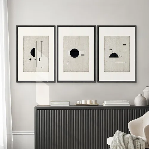Vista 272 de SIGNWIN Lienzo enmarcado para pared, juego de arte neutro de bosque brumoso, ilustraciones en tono tierra, arte moderno, decorativo, bohemio