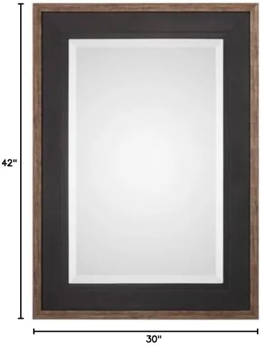 Vista 6 de Uttermost Staveley - Espejo de pared rústico negro de 30 x 42 pulgadas