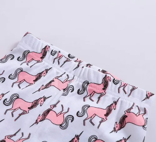 Vista 6 de MOGGEI Girls Pajamas Clothes Sleepwear 100% Cotton PJS for Toddlers Children Kids Unicorn