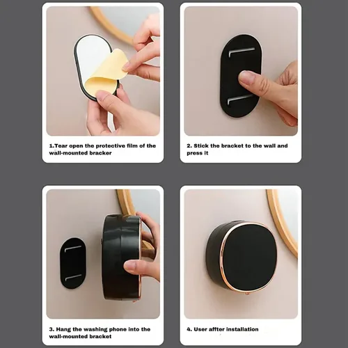 Vista 6 de Dispensador automático de jabón sin contacto, manos libres, dispensador automático de jabón espumoso para cocina y baño, montado en la pared