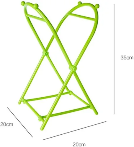 Vista 2 de Kichvoe Soporte de escritorio Soporte para bolsas de basura: Estante de basura Estante de bolsa de plástico Estante portátil colgante de alambre
