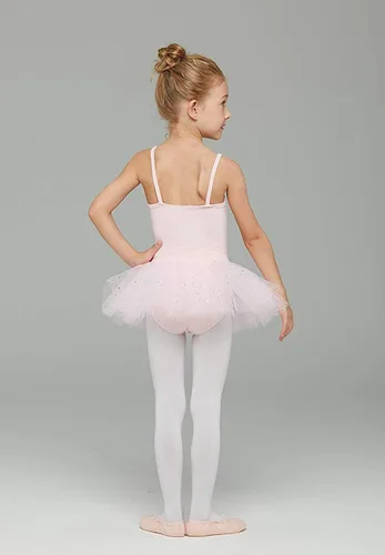 Vista 5 de MdnMd Ballerina Outfits Toddler Girls Ballet Tutu Leotard Dance Glitter Camisole Skirted Ballerina Dress
