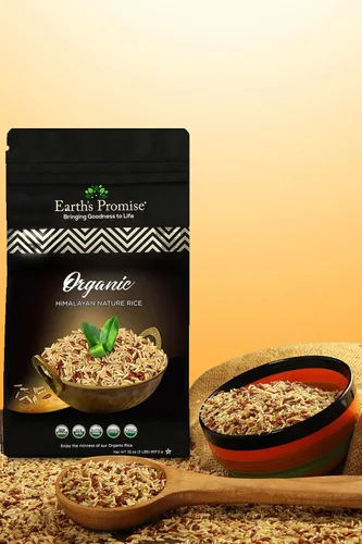 Vista 5 de Heritage Gardens - Arroz orgánico natural del Himalaya 32 onzas (2 libras) - Grano de reliquia raro, origen único, sin OMG, sin gluten, bajo