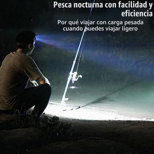 Vista 6 de Faro LED diseño separado faro al aire libre impermeable recargable largo alcance faro adecuado para acampar senderismo caza