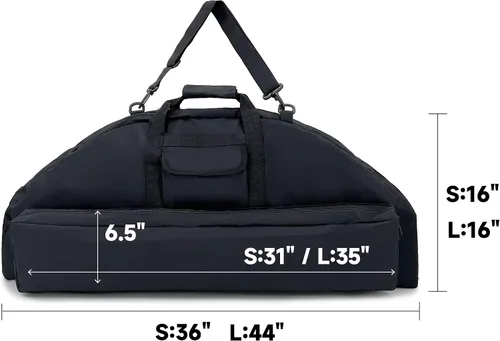 Vista 2 de Funda para Arco Compuesto TaktZeit Funda para Arco Suave para Caza de 36"/44" de Largo con Correa de Hombro Ajustable y Correa para Mochila