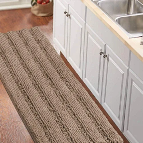 Vista 45 de Turquoize Alfombra de baño de chenilla de lujo para baño, extra absorbente, alfombra de ducha de microfibra antideslizante para baño, alfombra Aqua
