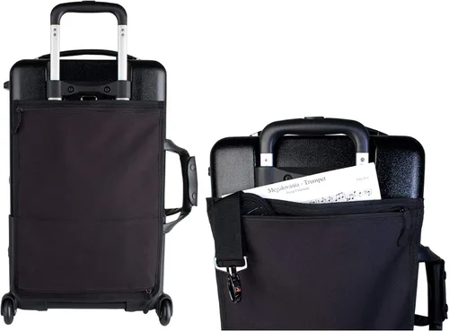 Vista 2 de Protec Micro ZIP - Estuche triple para trompeta con ruedas, color negro, modelo BLT301T