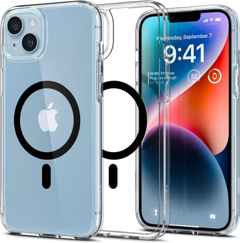 Vista 14 de Spigen Funda para iPhone 13 Mini, ultra híbrida MagFit [antiamarilleo] [compatible con Magsafe] - Transparente