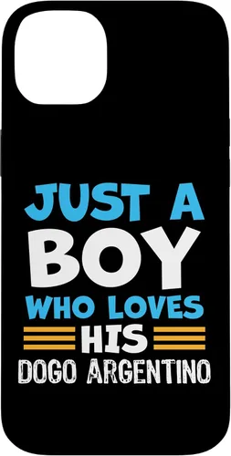 Vista 15 de Just a Boy who Loves his Dogo Argentino Case for iPhone 16